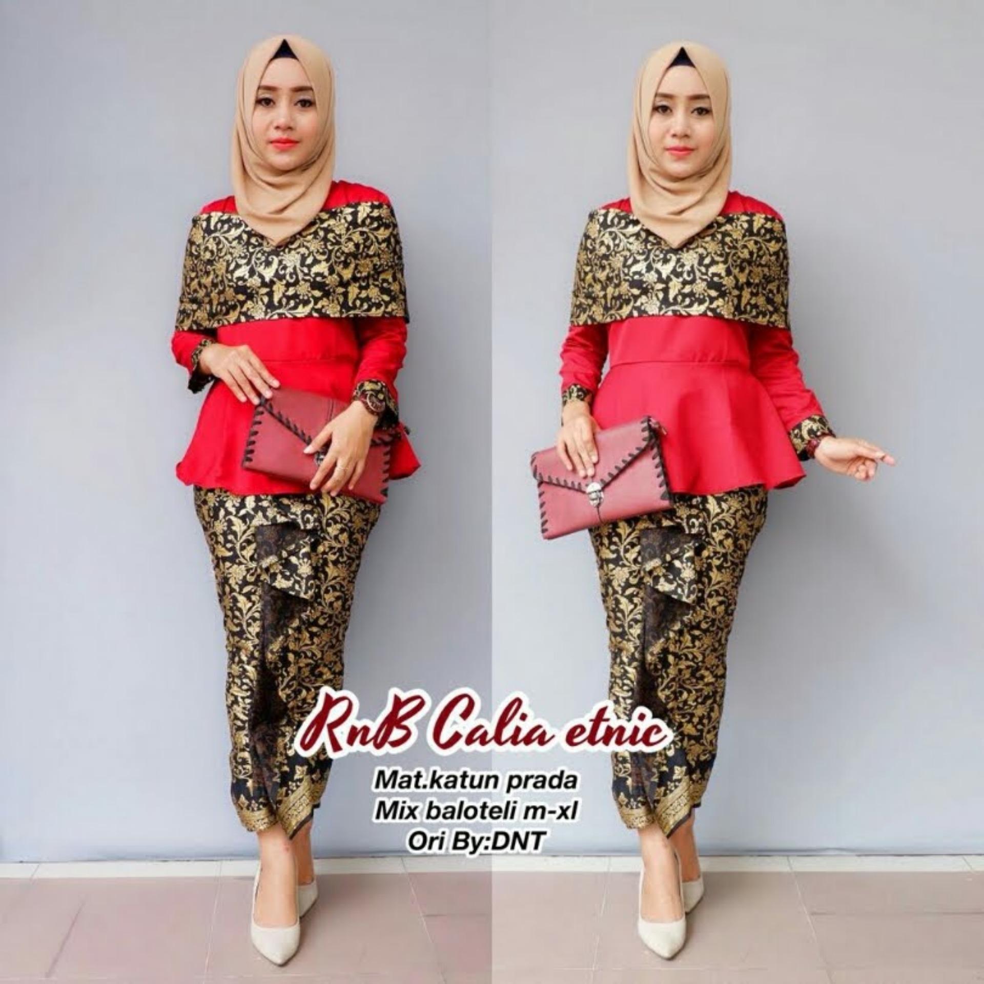 Ancool Mall- Setelan Kebaya Atasan dan Bawahan / Kebaya Modern / Baju Murah / Batik Wanita / Baju Wanita / Batik / Kutu Baru / Baju Batik / Murah; Motif dan Warna Real Photo #Ukuran S, M, L dan XL