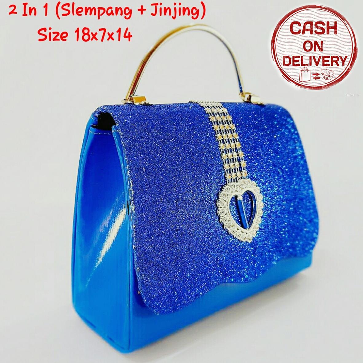 Sien Collection Tas Pesta Cantik 2 in 1 Slempang + Jinjing / Tas Wanita / Tas Multifungsi / Tas 2 in 1 Murah / Tas Slempang Jinjing / Tas Pesta Elegan / Tas Pesta Gliter