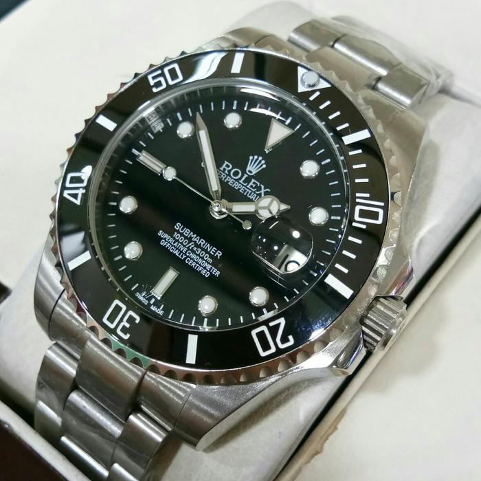 Silver Chain Rolex Submariner Automatic Jam Tangan Pria