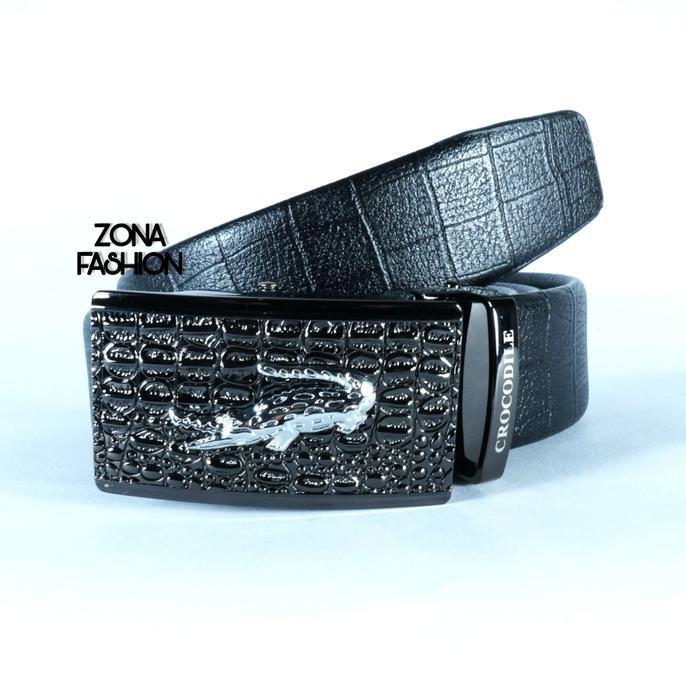 Ikat Pinggang/Gesper Import Crocodile (Hitam) An320 - Khe4dh