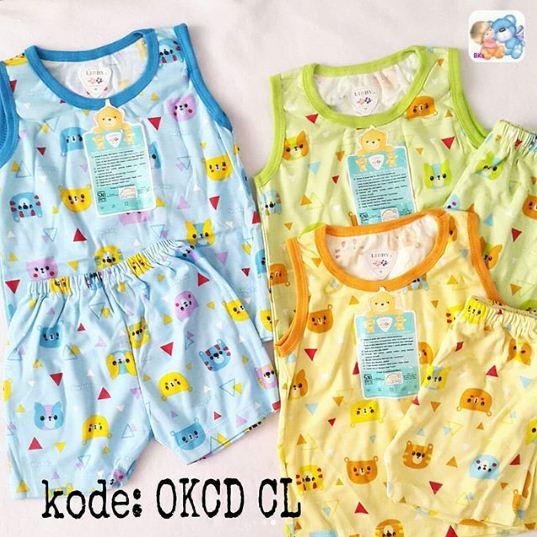 BABYKATIE - PAKET 3 STEL PIYAMA BAYI / PIYAMA ANAK / BAJU TIDUR LIBBY BABY - OBLONG KUTUNG+CELANA PENDEK SIZE M (12-18 BULAN)
