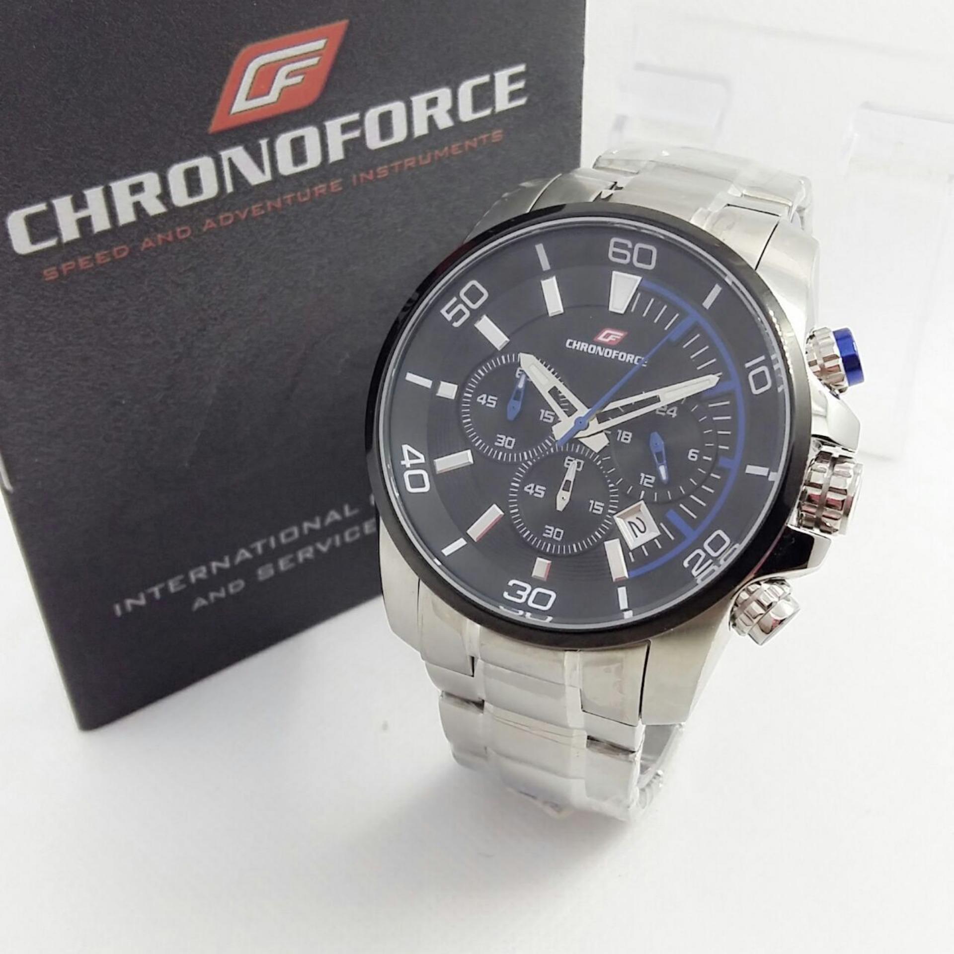 CHRONOFORCE CR5227GZ - Jam Tangan Fashion Pria - Full Stainless - Chronograph Mode