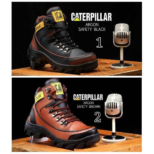 Sepatu Caterpillar Argon Safety Boots Pria Proyek Tracking CAT Boot Cowok