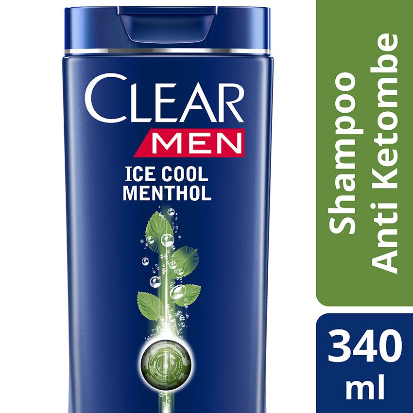 Clear Men Shampoo Anti Ketombe Ice Cool Menthol 340Ml