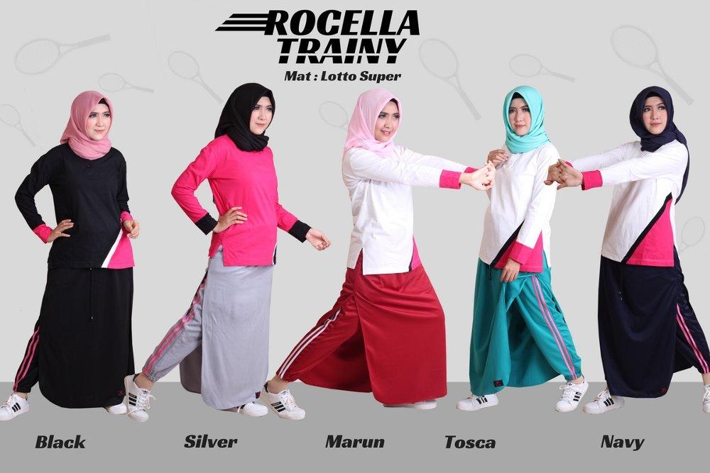 Rok Celana Trainy - Celana Olahraga - Rok Celana Training - Rocella Sporty Muslimah Trendy