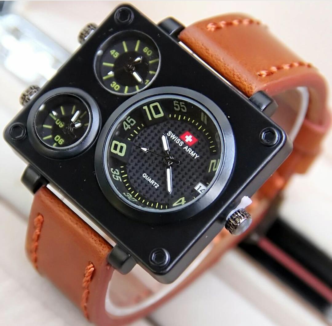 swiss army original jam tangan pria sa2330 tali kulit swiss army original jam tangan pria sa2330 tali kulit