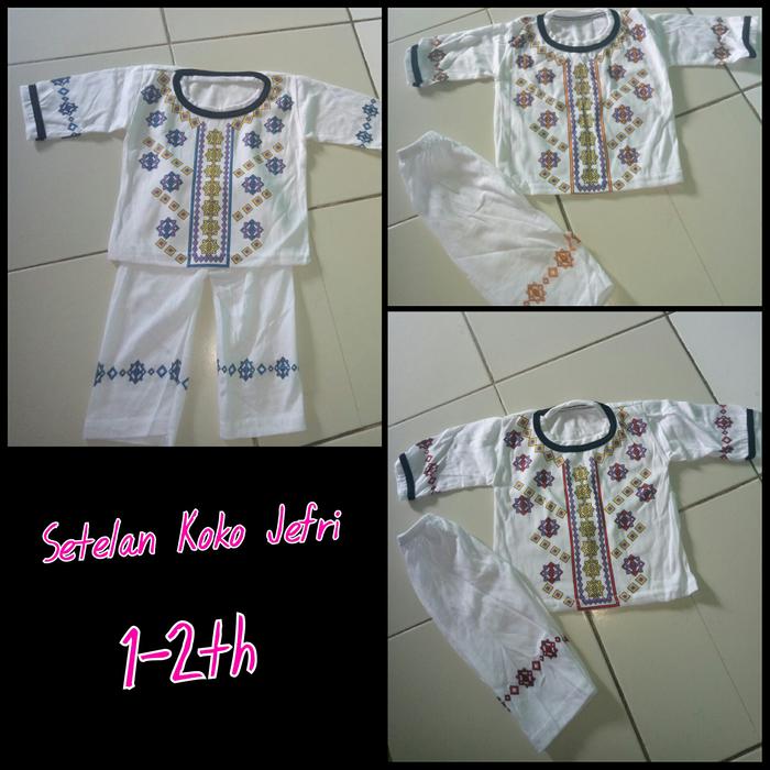 Baju Setelan Anak Laki Koko Jefri 1 2 tahun Murah