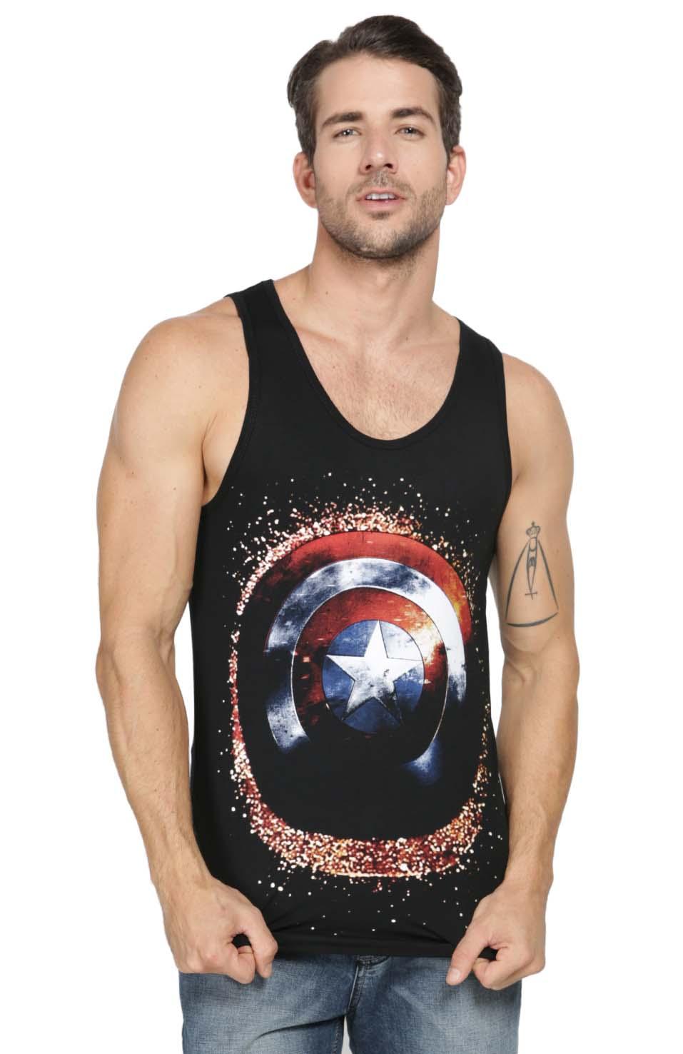 Cikitashop - Kaos T-Shirt Distro / Kaos Pria / T-Shirt Pria / Singlet Anime Premium Anime Captain Amerika