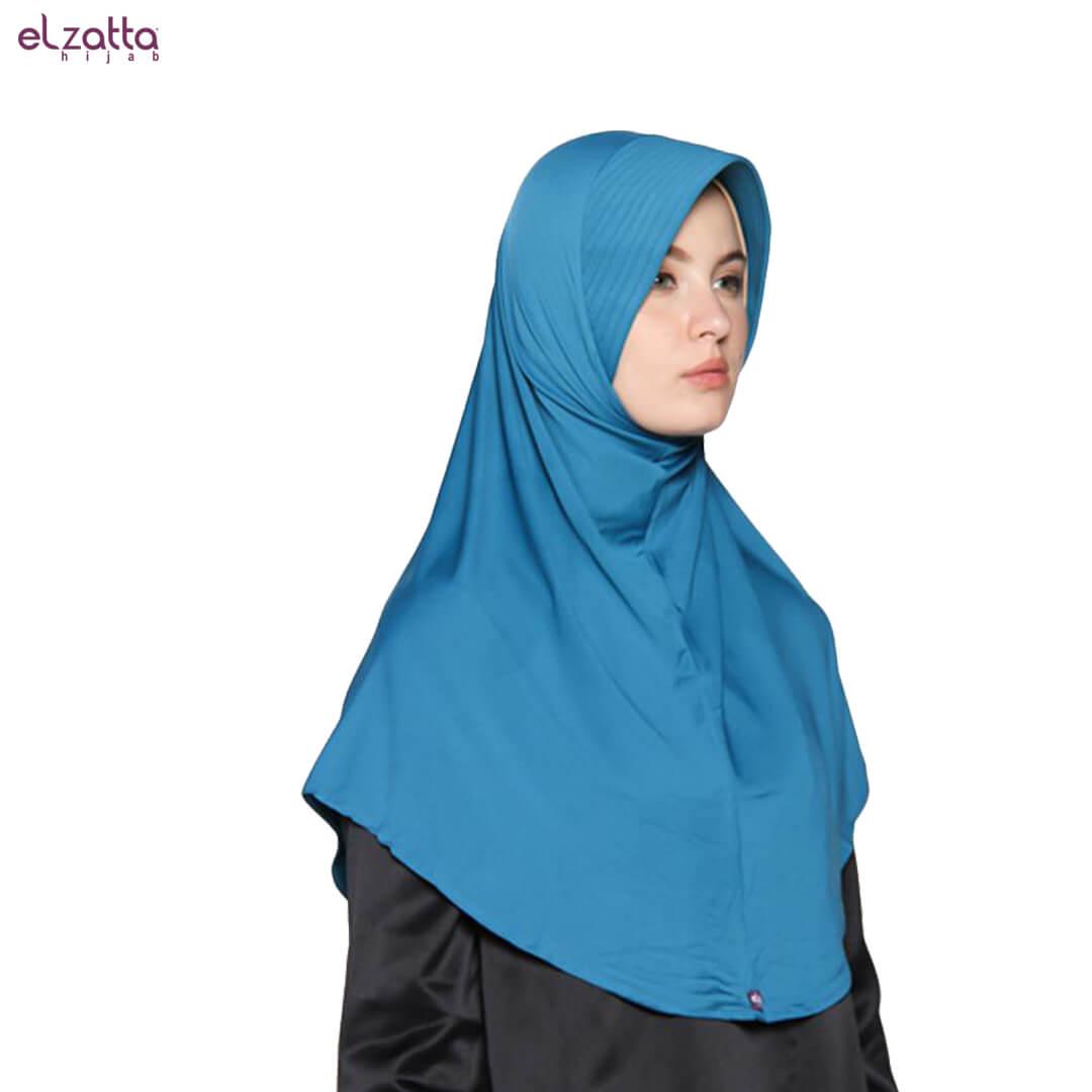 HIJAB INSTAN ELZATTA BERGO BASIC CASUAL BIRU
