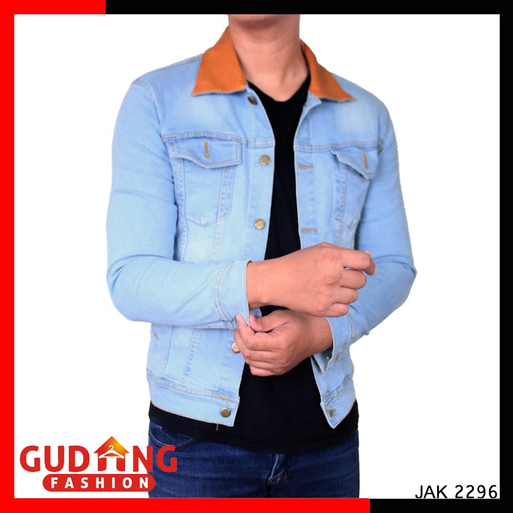 Gudang Fashion - Jaket Jeans Dilan 1990 / Jaket Denim Anak Muda Distro - Biru Muda