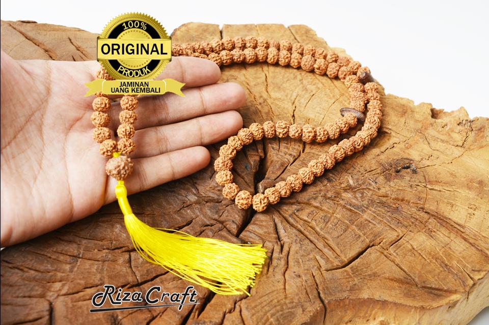 Tasbih Biji Buah Jenitri Genitri Ganitri Rudraksha Asli 99 Butir Kualitas Terbaik