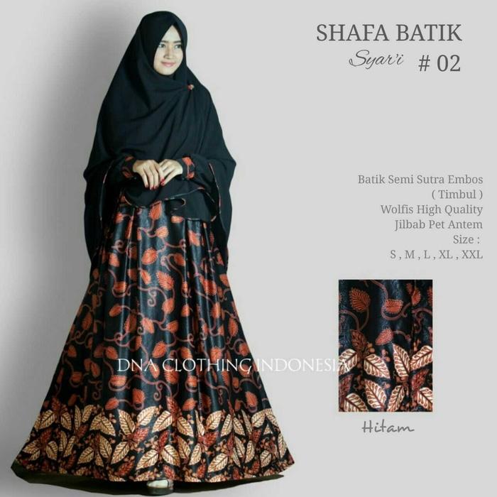 safa batik setelan gamis syari busui umbrella elegan adem simple ori