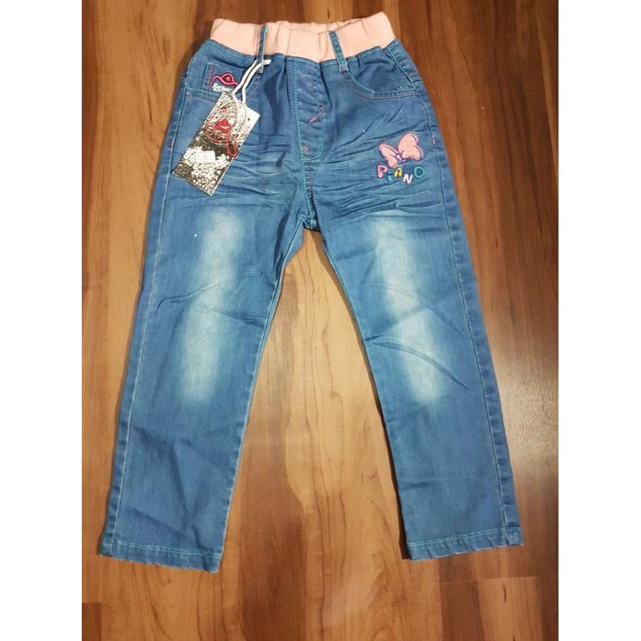 PROMO SALE CELANA JEANS ANAK IMPORT PEREMPUAN FASHION BORDIR PIANO KUPU2 FZ001XO