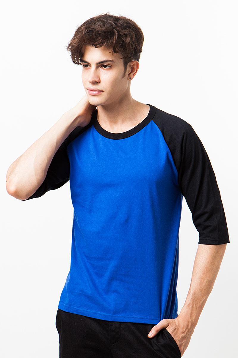 Browncola Kaos Raglan 3/4 - Biru Benhur-Hitam