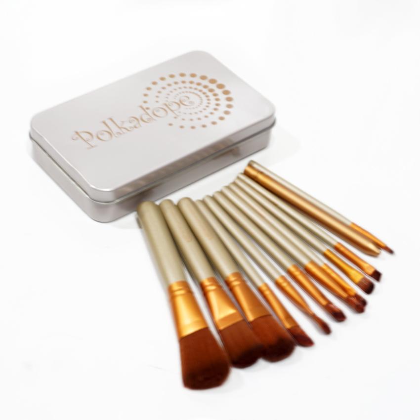 Polkadope Kuas Make Up Set isi 12 Pcs - Makeup Brush Polkadope Kuas Make Up Set isi 12 Pcs - Makeup Brush