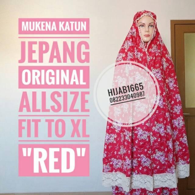 Mukena Karun Jepang Original + Renda Rajut Import Pink