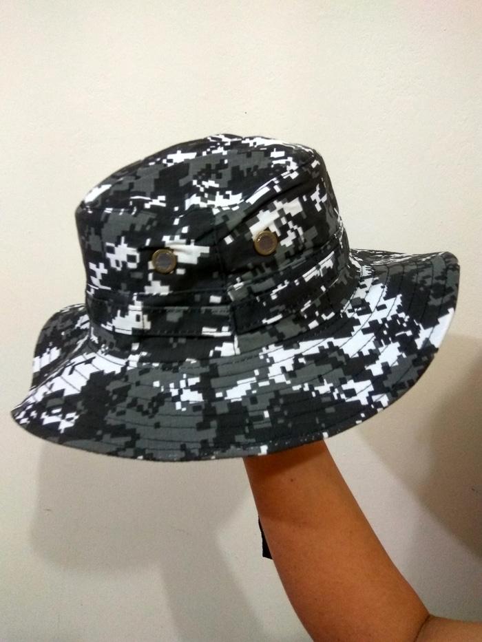 TOPI RIMBA LORENG DIGITAL SALJU + BAHAN RIPSTOCK / RIPSTOP Terlaris di Lazada