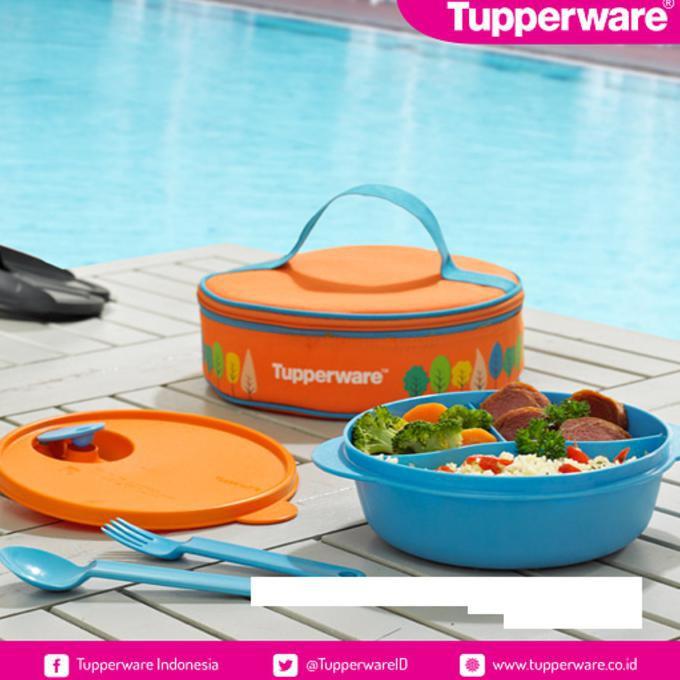 Promo !! Tupperware Fancy Crystalwave Lunch Set Tempat Makan - Stok Terbatas !!