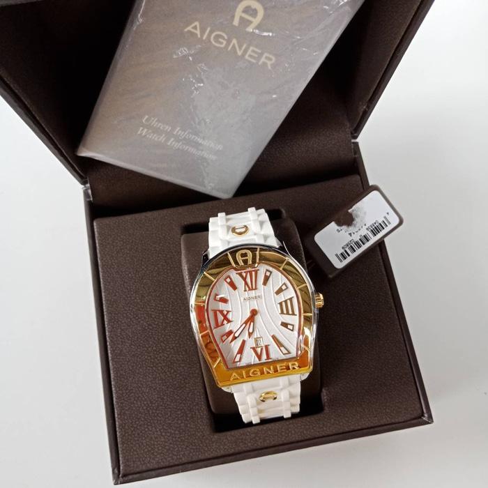 JAM TANGAN AIGNER ORIGINAL - AIGNER A48012 VERONA WHITE RUBBER WATCH
