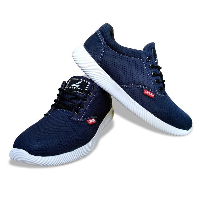 Sepatu Dengan Rajut Sol Pilon Pria Dewasa Sneakers Casual Dan Olahraga Bahan Tahan Sobek Mewah Subsidi Dan Gratis Ongkir Lazada Warna Hitam Biru Navy Abu Abu
