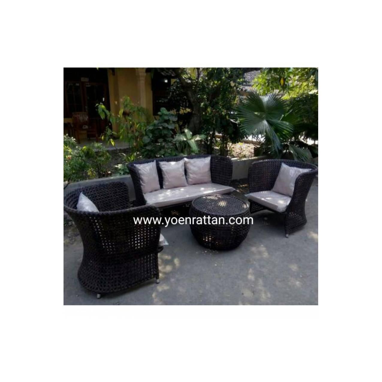 Kursi / Sofa Tamu Palawan Rotan Sintetis