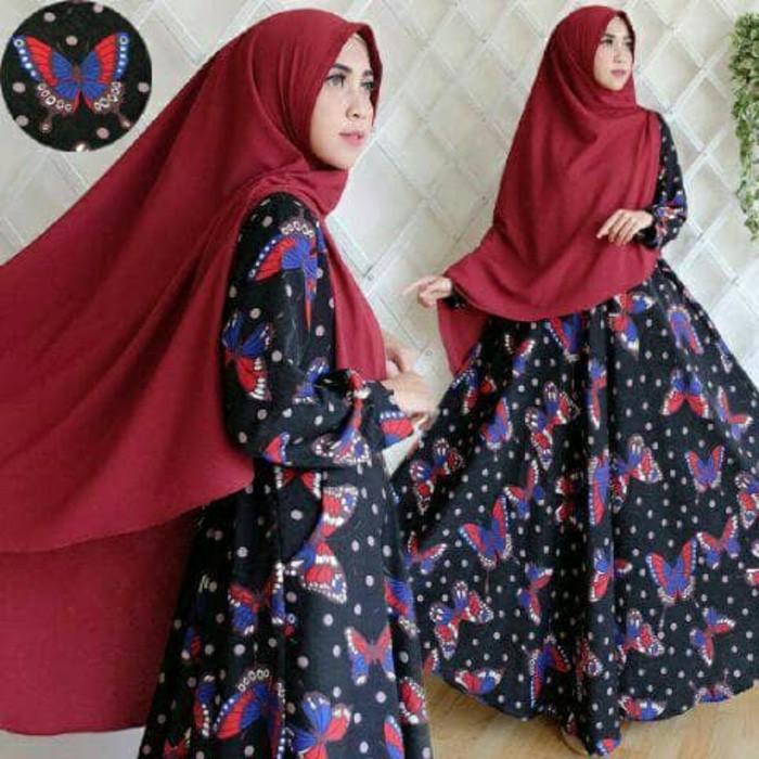 (JNH Shop) TA-00036 Maxmara Shafira Kupu Syari Hijab Maxmara Butterfly Grabutik