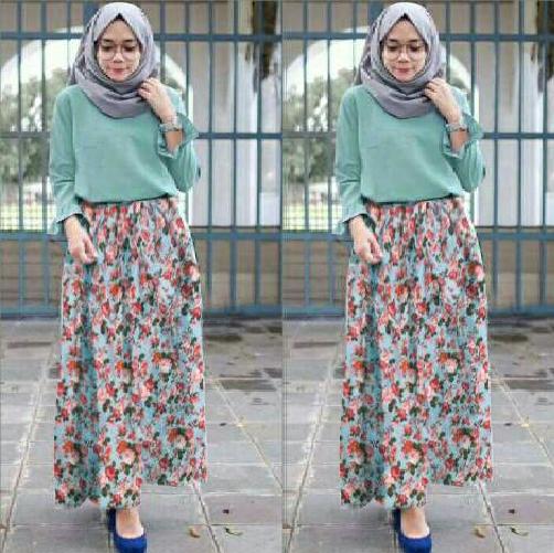 Honeyclothing Setelan Wanita Kiara - Hijau / Baju Muslim / Baju Hijab / Baju Wanita / Hijab Wanita