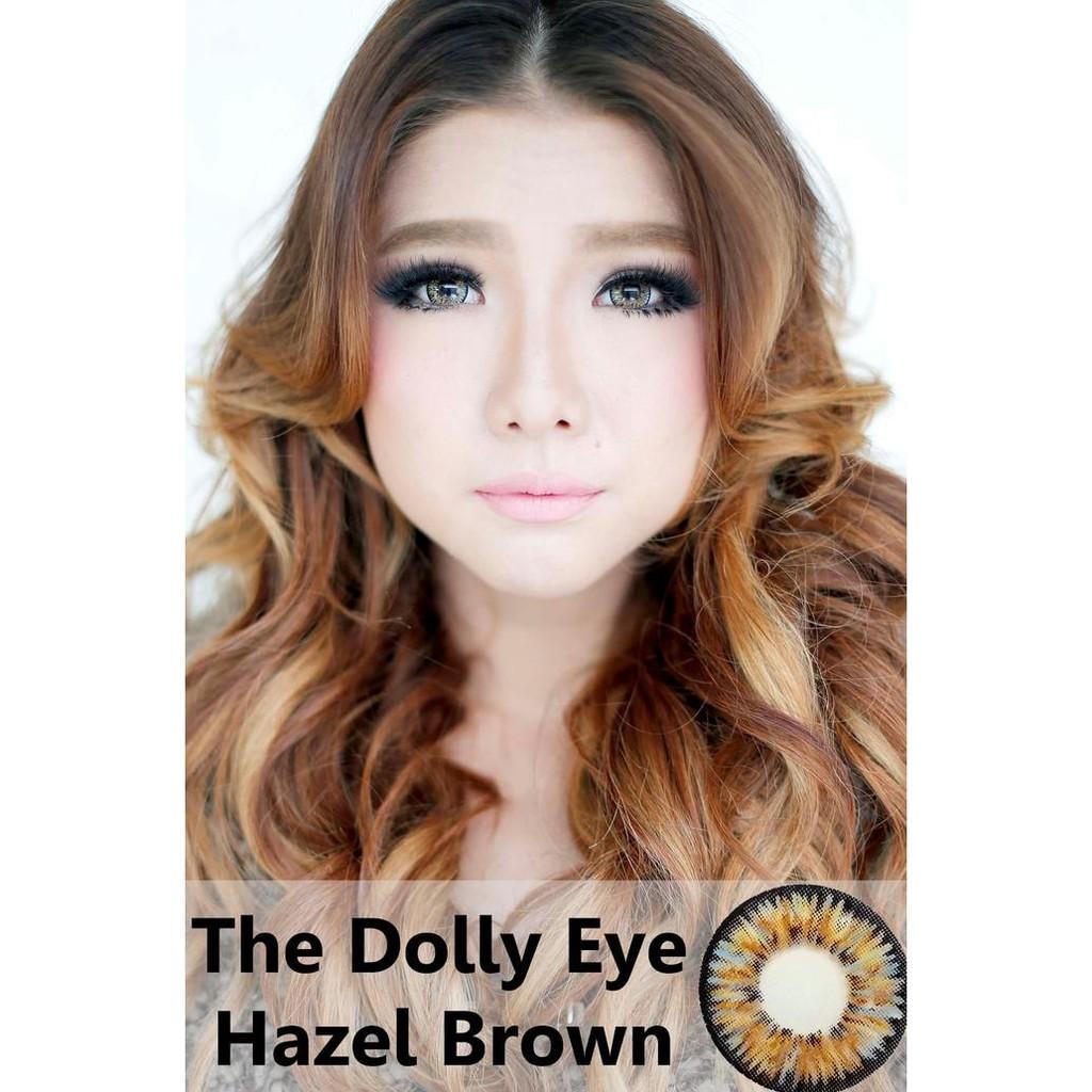 Original Softlens Dolly Eye Glamour Hazel Brown (Coklat Terang) Murah