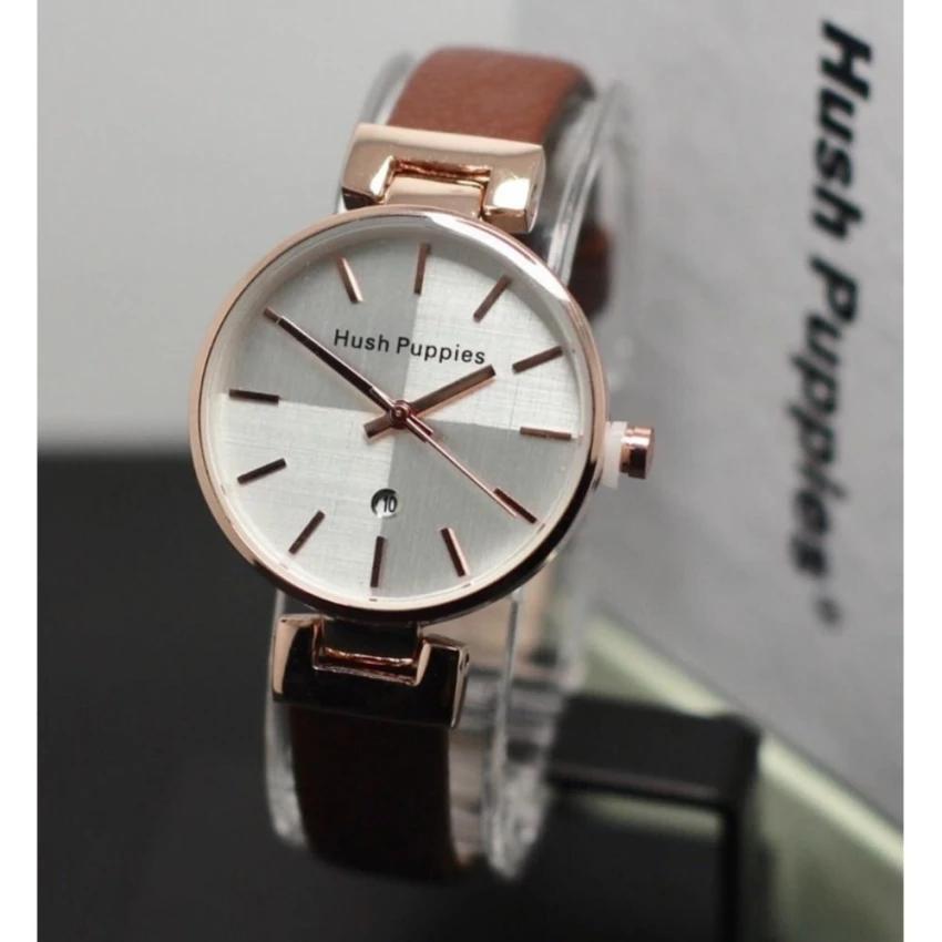 Jam Tangan Hush Pupies Monokrom Premium - Limited Edition Elegan Mewah Series-Pria Wanita Formal Kasual Terbaru-Women Men Trendy Watch-Leather Premium Strap-Kulit Stainless Kekinian Sporty Fashionable Free 2 Sony Battery & Exclusives Autenthic Box