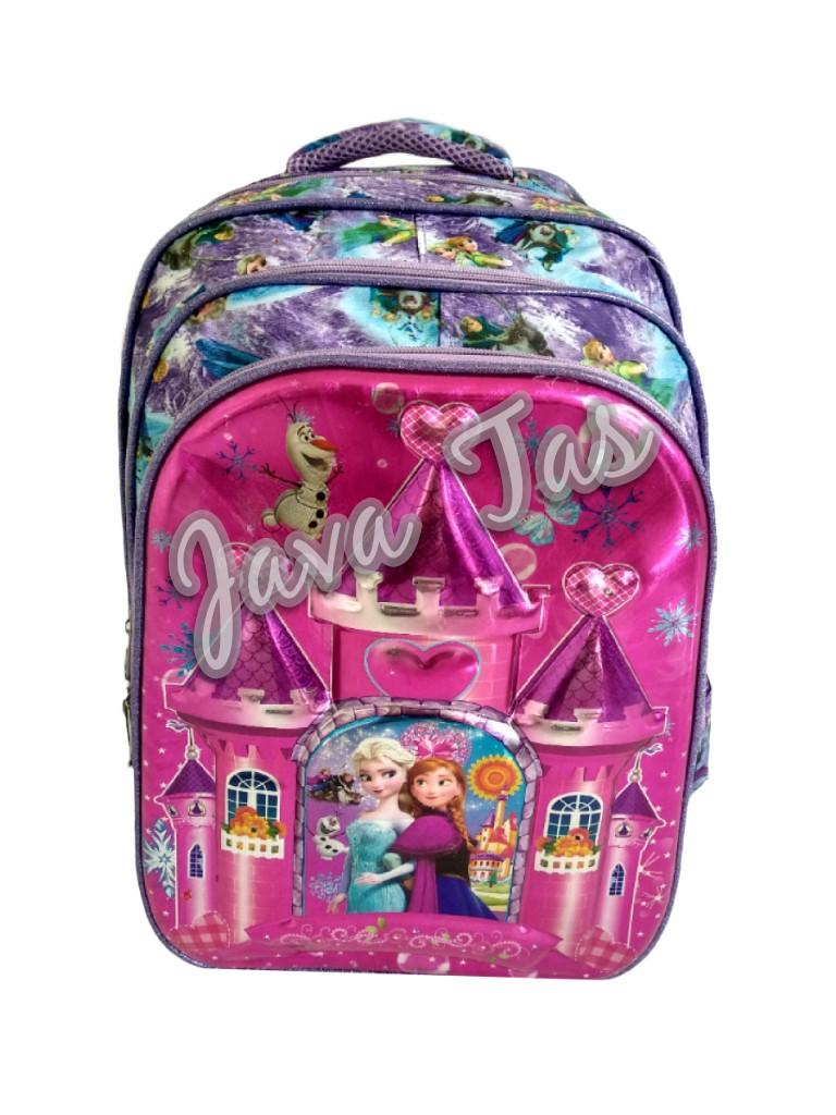 Java Tas Ransel Anak Lampu + Musik Frozen Palace Purple Import