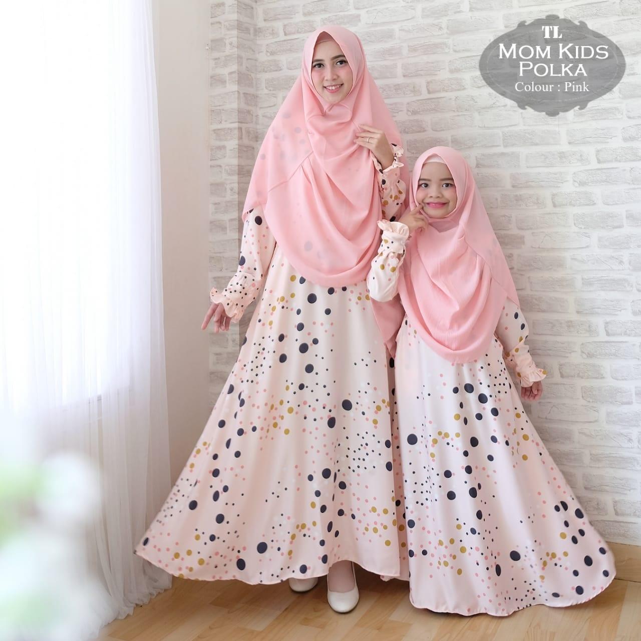 Key&kay88 Gamis muslim syar'i maxmara lux polka ibu dan anak couple