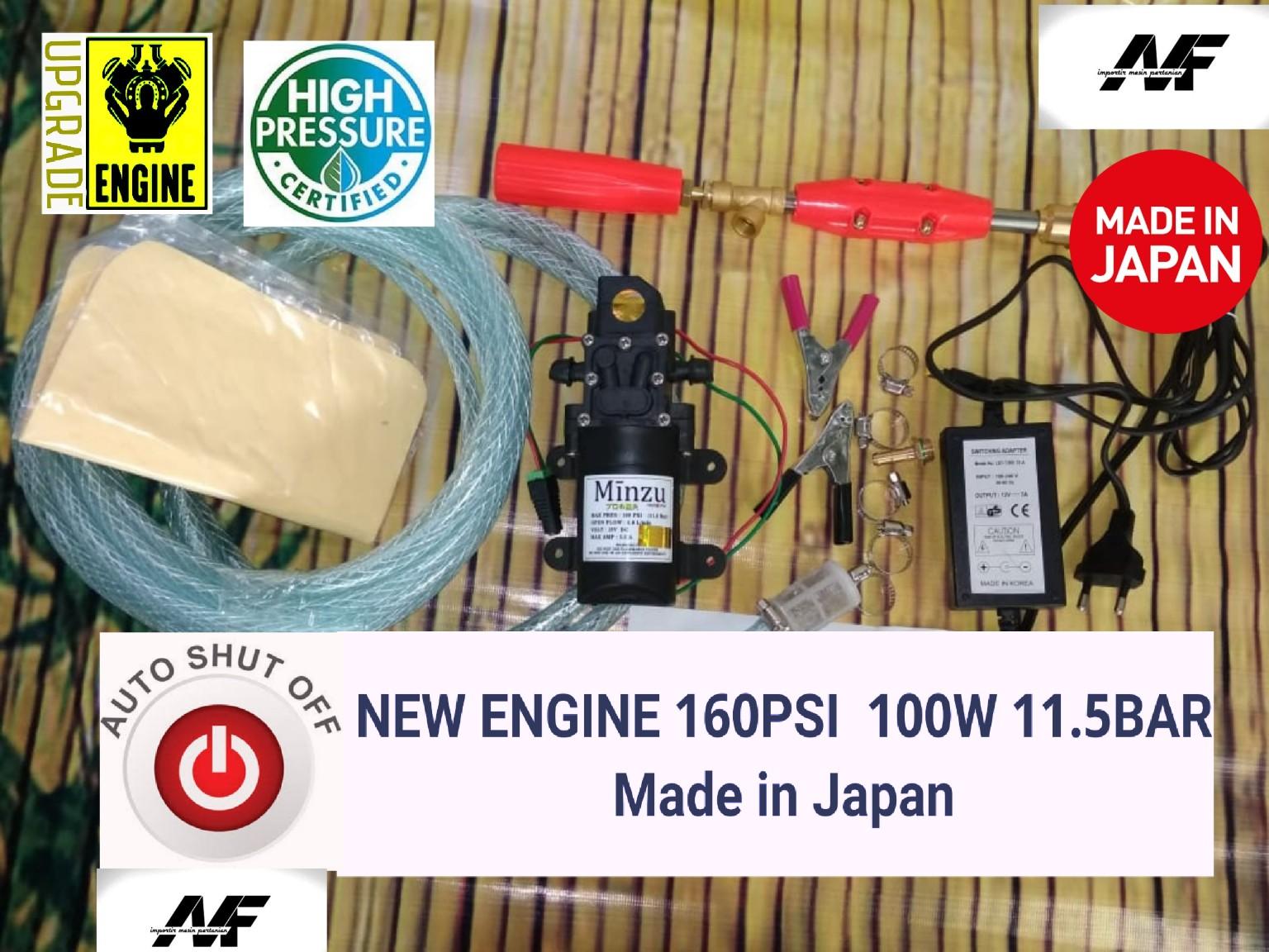 Mesin Terbaru 160PSI 100W 6.0LPM  & Adaptor Laptop 12V 7.0A Alat Cuci Motor Kualitas Dijamin Memuaskan