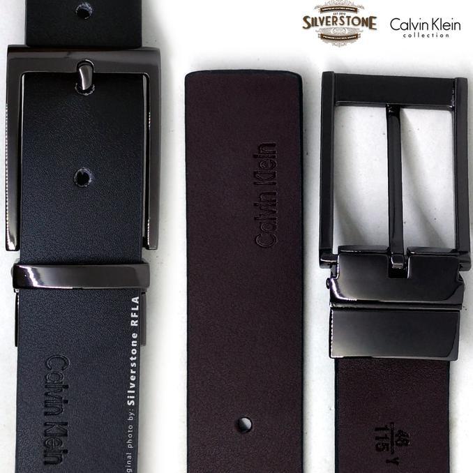 Gesper Pria - Calvin Klein Executive Ck-32 - Sabuk Ikat Pinggang Laki - Hitam - Djfpwjg