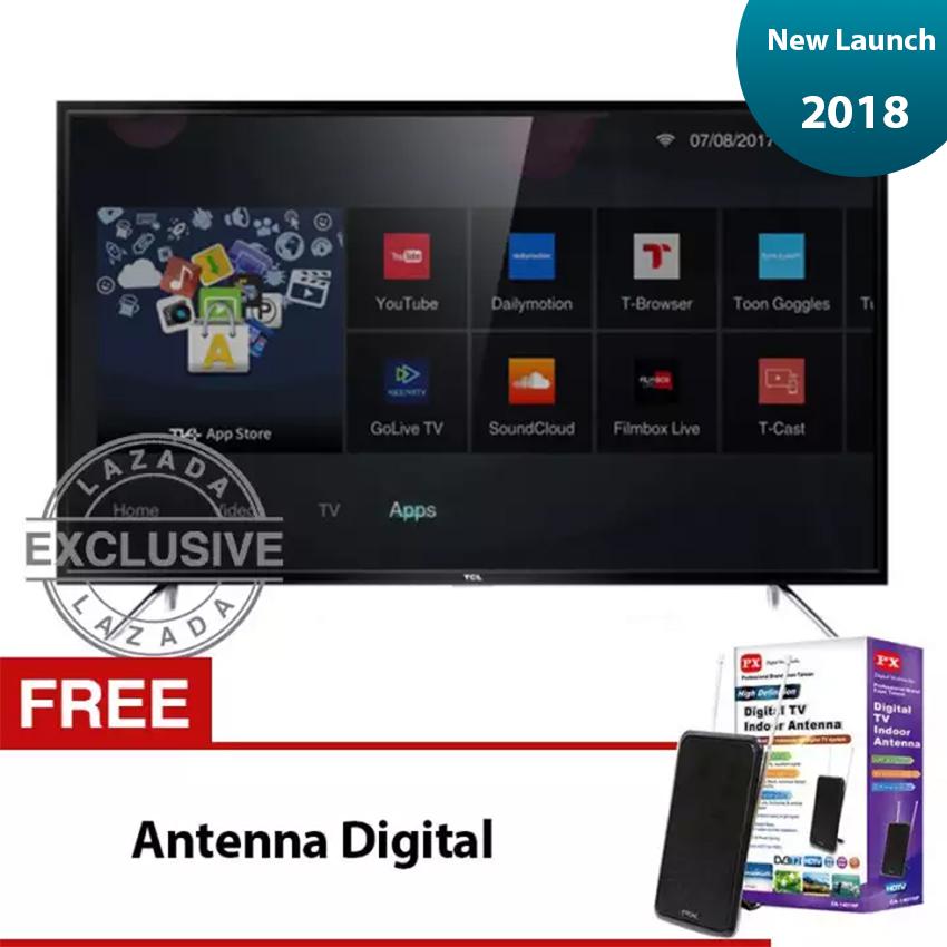 TCL 32 inch Smart LED Full HD TV - Hitam (model: 32S62) with Free Antenna