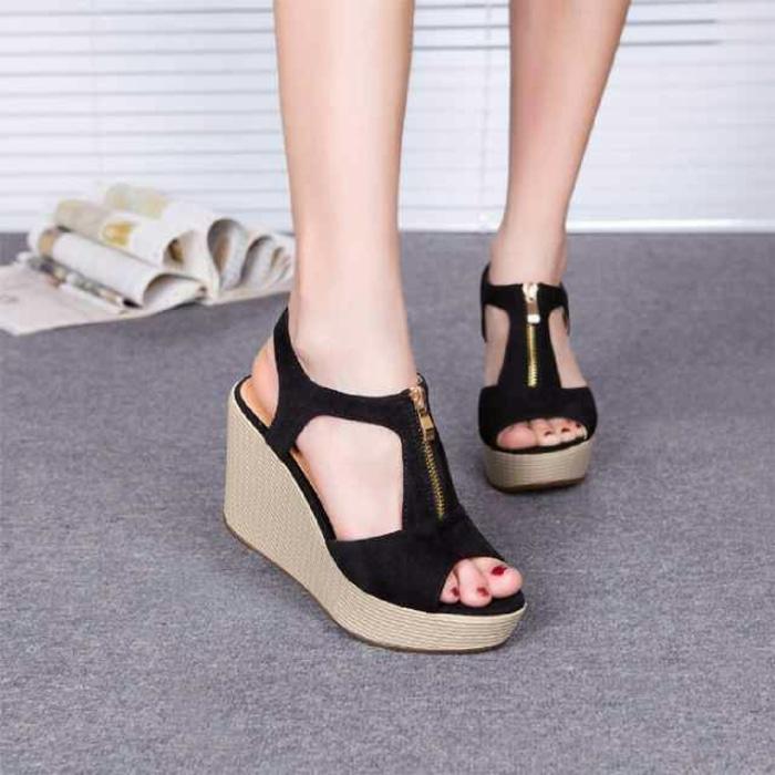 Jual Sepatu Wedges / Sandal Wedges Wanita Fashion Kode Dhala-CAF232