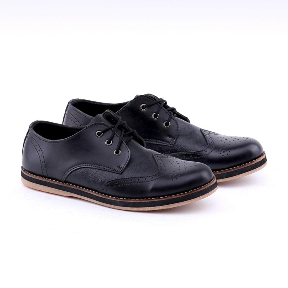 Promo Sepatu Pantofel oxford semi kulit murah sepatu kerja pria sepatu cibaduyut sepatu formal pria 2055GSU Fashion