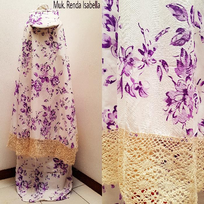Mukena Katun Jepang Renda Motif Cantik+ Free Tas Pesta