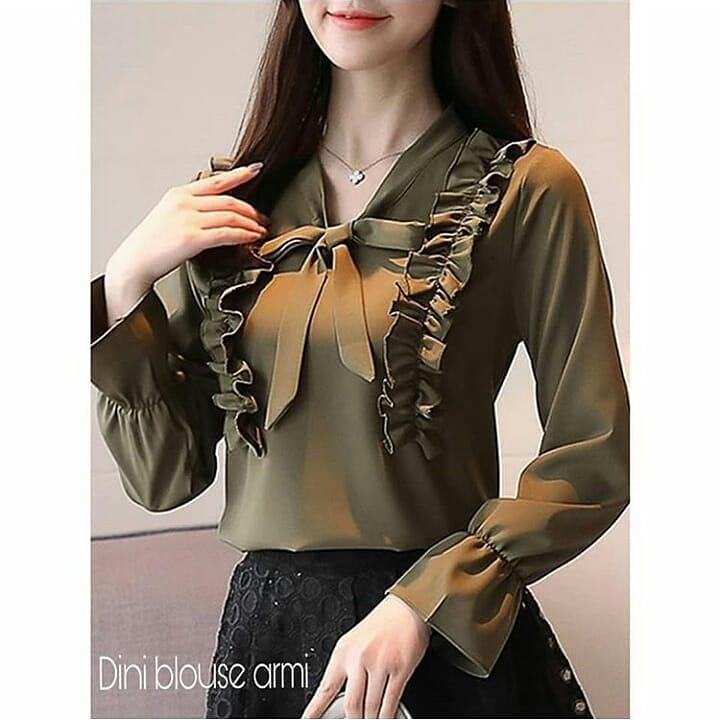 Baju Original Dinni Blouse Wolfice Gamis Panjang Wanita Muslim Pakaian Cewek Gaun Muslimah Hijab Terbaru