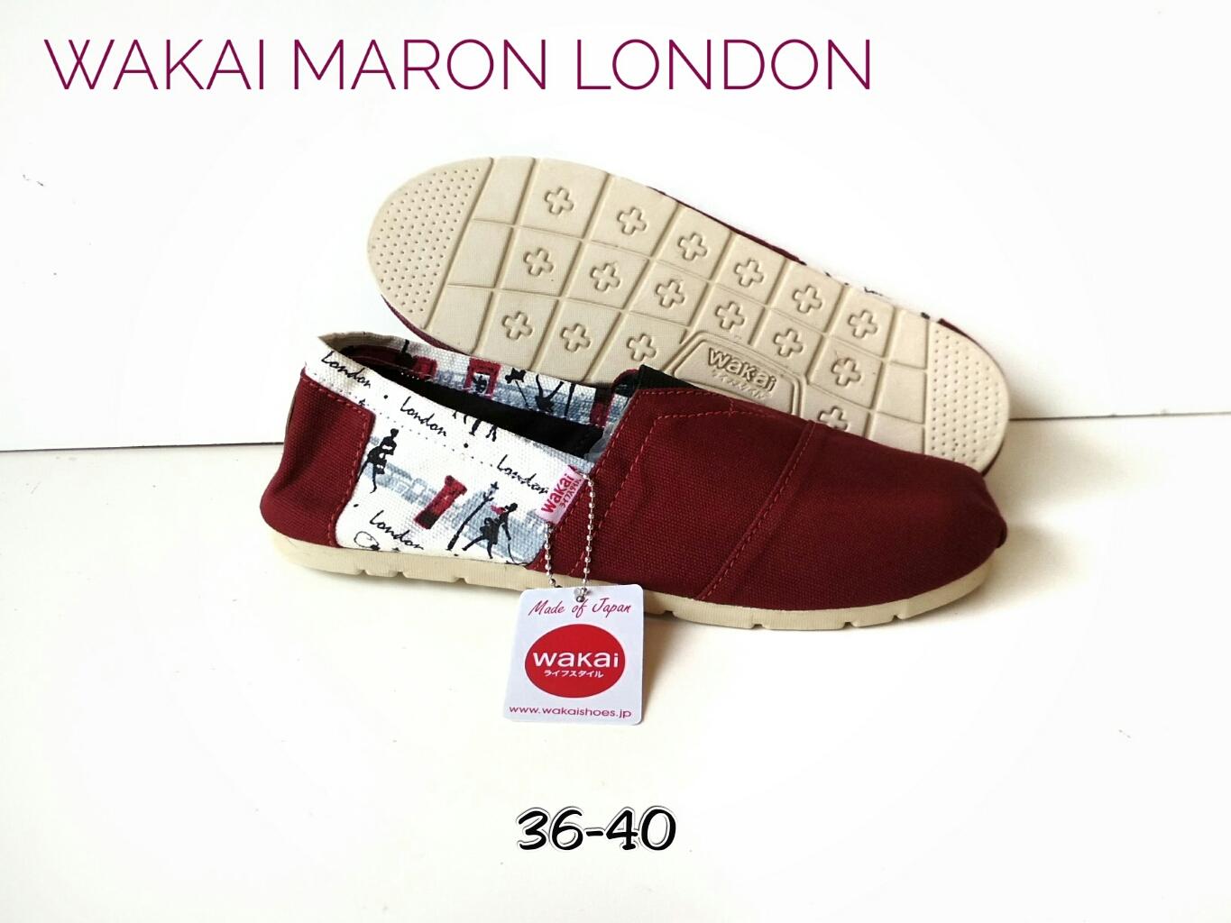 Sepatu Wakai London Maron uk36-40