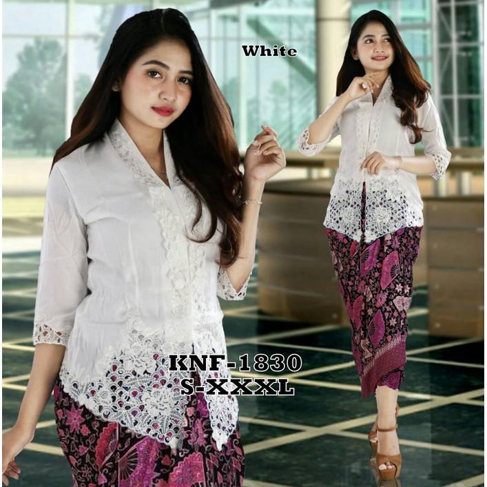 PROMO SALE ! Fashion Wanita Atasan Kebaya Encim Putih PROMO TERMURAH