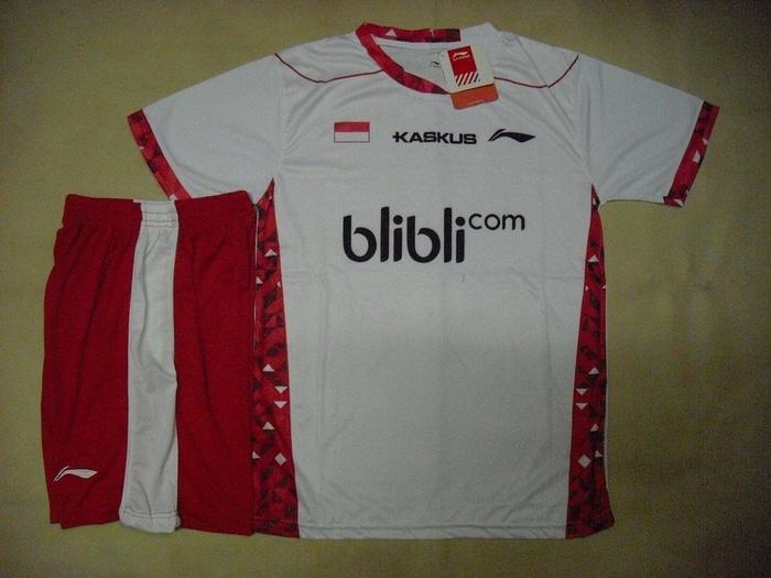 BAJU Badminton / Bulutangkis Setelan Lining L.22 White KASKUS - EWOlYu
