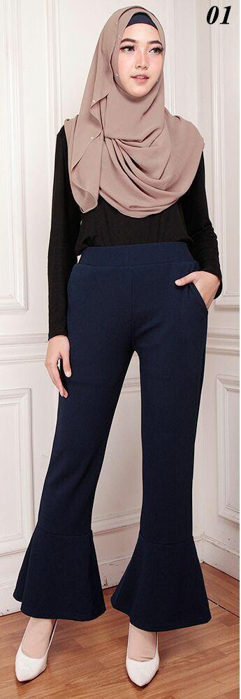 Celana Kulot lonceng Cutbray Pants Wafle Terbaru