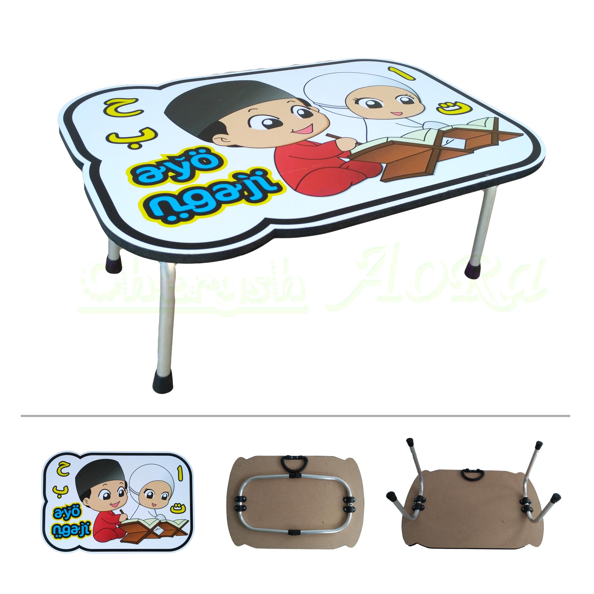 meja belajar anak / meja menggambar / meja mewarnai / meja laptop / meja lipat karakter muslim - ayo ngaji