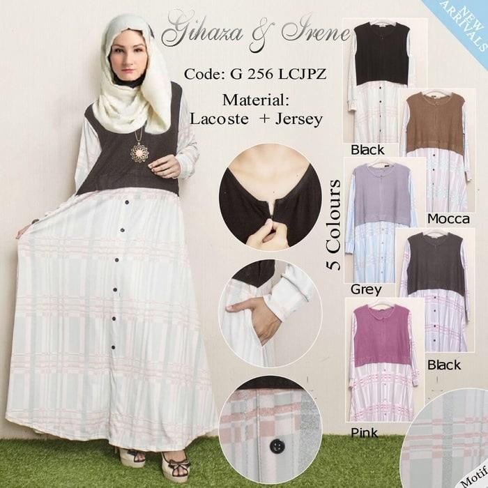 G256LCJPZ/G 256 LCJPZ IRENE HIJAB MAXI GAMIS DRESS FASHION MUSLIMAH