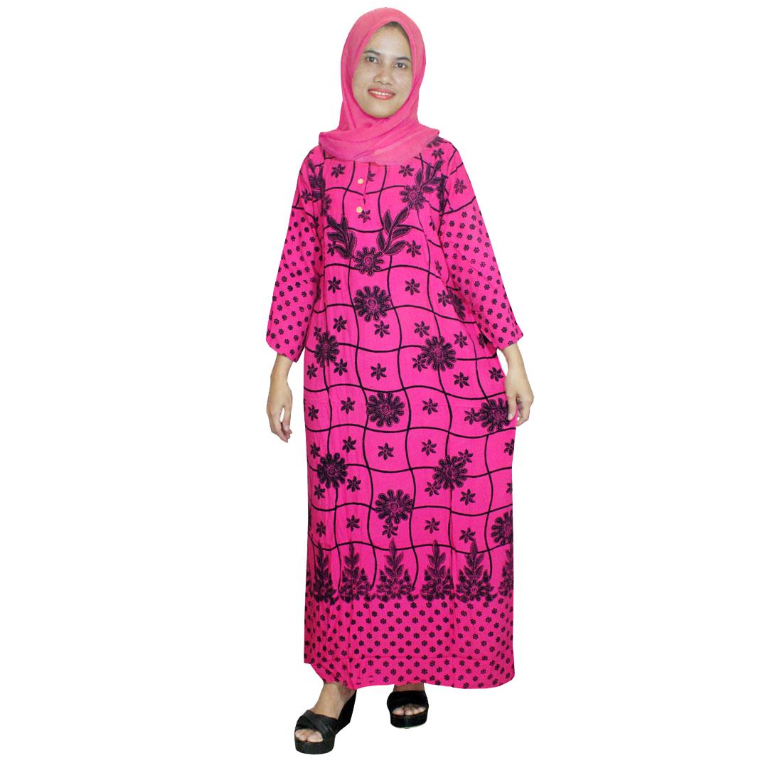 Longdres Batik, Daster Lengan Panjang Batik, Baju Tidur, Piyama, Kancing, Daster Bumil, Busui (LPT001-95) Batik Alhadi