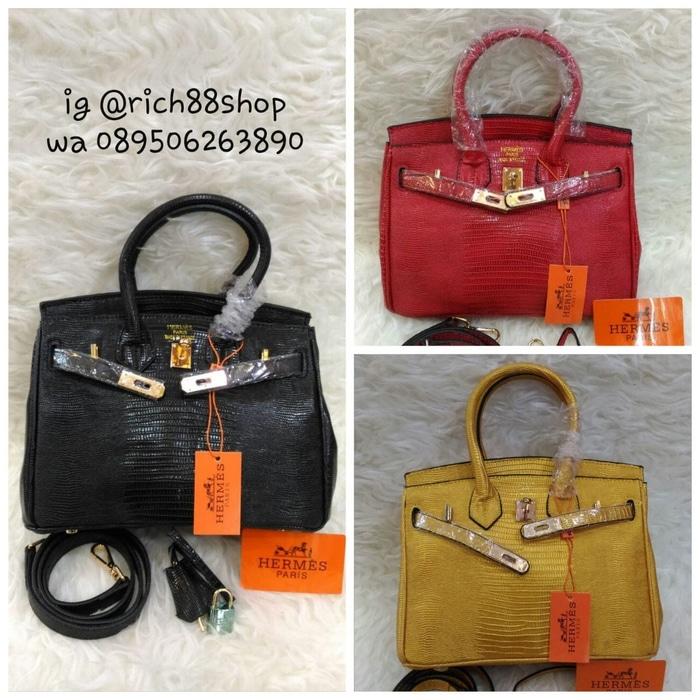Tas wanita Hand Bag Hermes@ Lizard Import Premium Quality - IMmsZ7