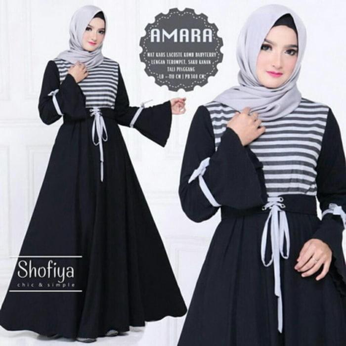 Gamis Syari AMARA by Shofiya Original Branded ( Dress Saja )