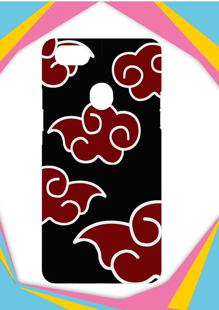 Casing OPPO F7 Custom Hardcase Naruto Akatsuki Cloud Emblem Case Cover