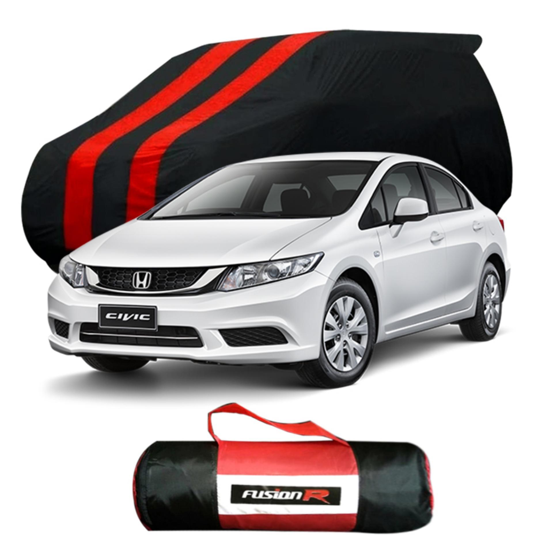 Vanguard Body Cover Penutup Mobil HONDA CIVIC Merah Hitam Waterproof / Sarung Mobil HONDA CIVIC Premium