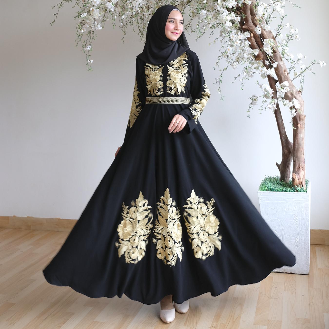 JCK Gamis Syari Abaya Haji dan Umrah Jetblack Premium